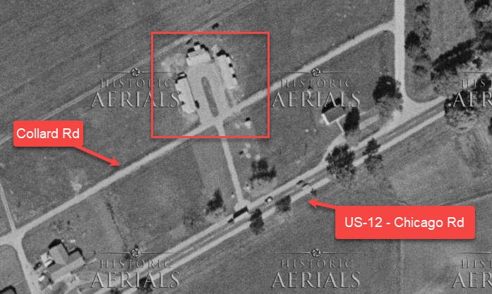 Blue Ribbon Motel - 1955 Aerial (newer photo)